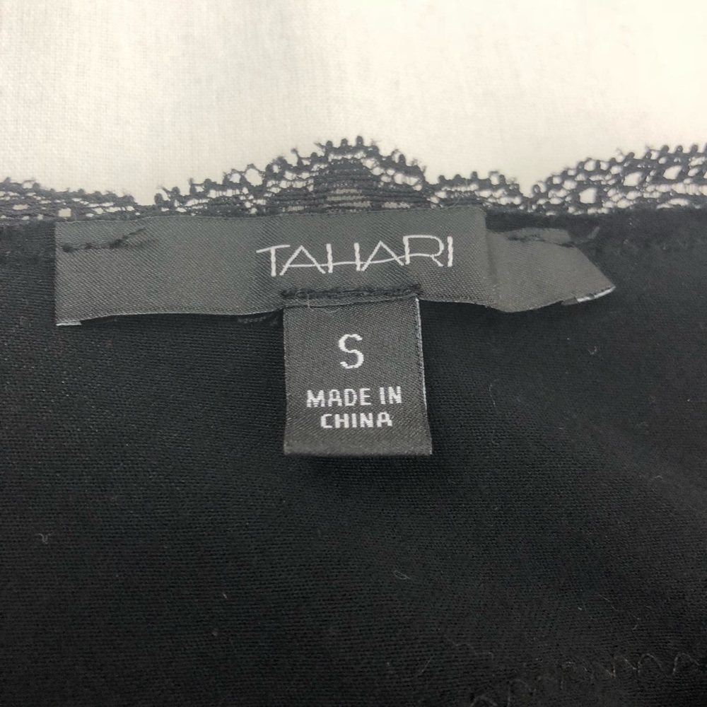 Tahari lace trim long sleeve blouse - Picture 5 of 7